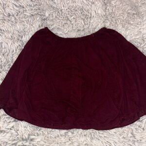 Brandy Melville Deep Burgundy Skater Skirt